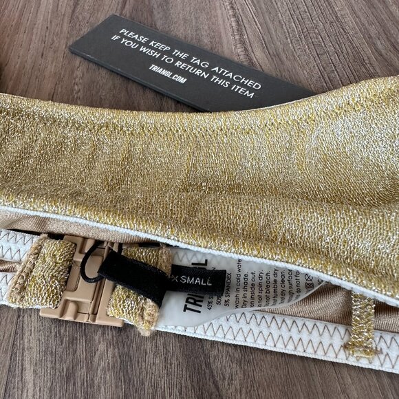 NWT Triangl Maia Gold Bikini Set & Fanny Pack XS - Picture 4 of 11